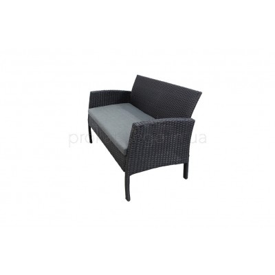 Диван Ротанговый черный