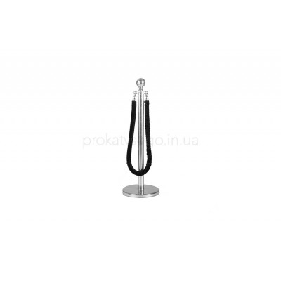 Оградительные столбики хромированные черные