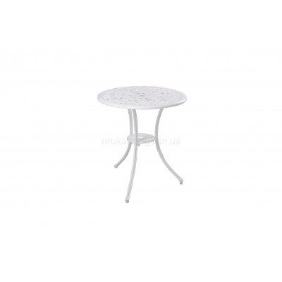 Столик металлический белый с вырезами