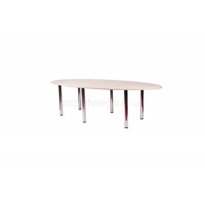 Стол для переговоров 260*120см овальный бежевый